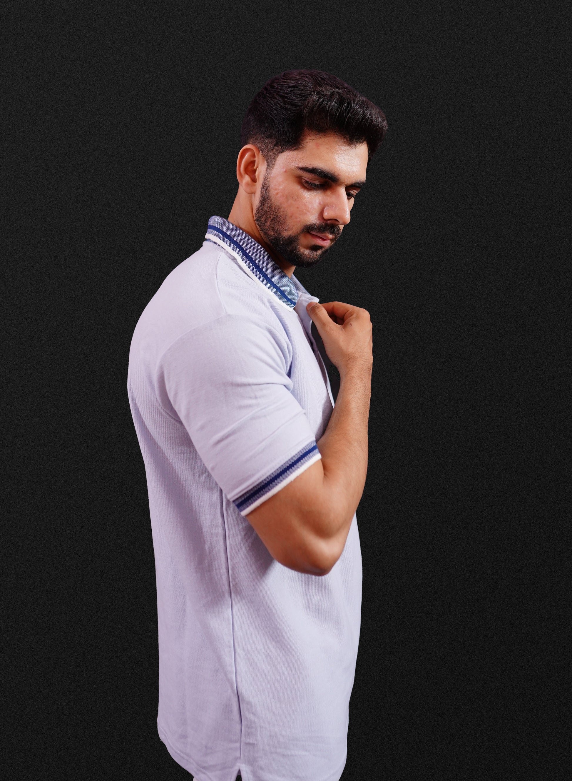 Premium Sky Blue PK Polo Shirt with Embroidered Detailing - Raah.pk