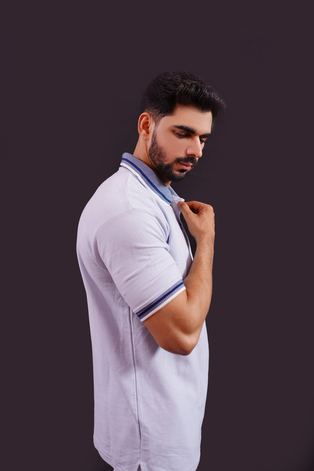 Premium Sky Blue PK Polo Shirt with Embroidered Detailing - Raah.pk